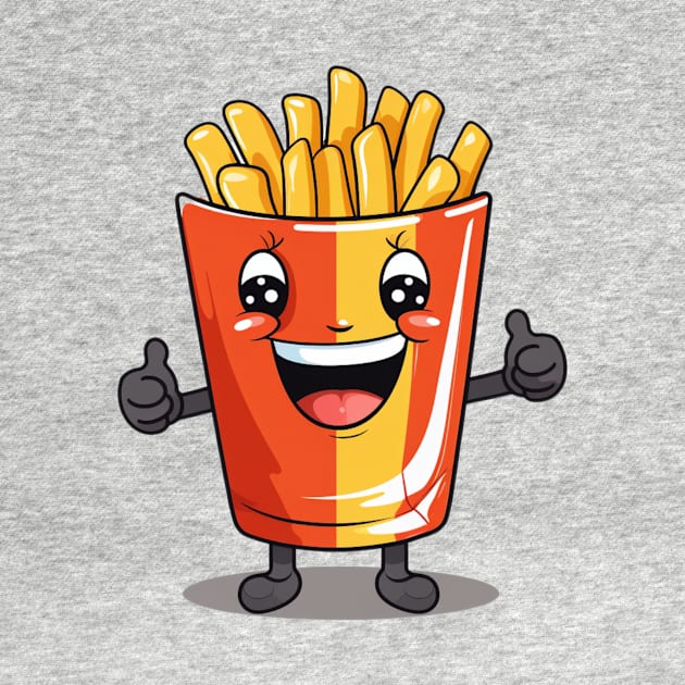 kawaii french fries T-Shirt cute potatofood by nonagobich